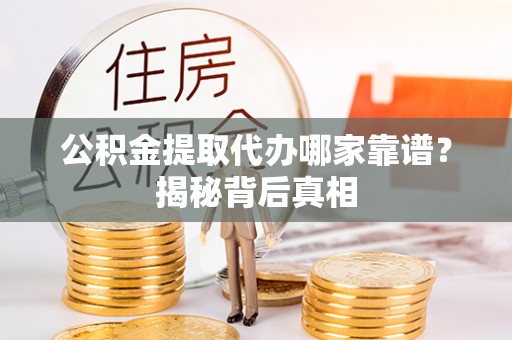 禄劝公积金提取代办哪家靠谱？揭秘背后真相