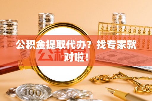 禄劝公积金提取代办？找专家就对啦！