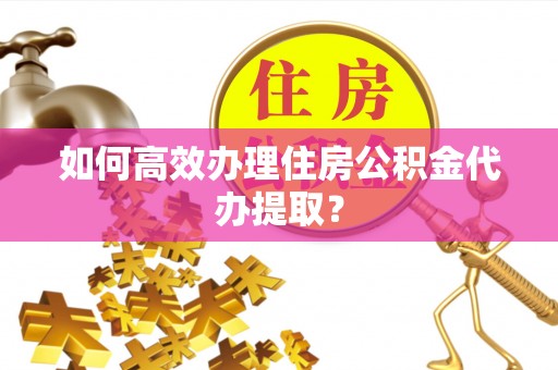 禄劝如何高效办理住房公积金代办提取？
